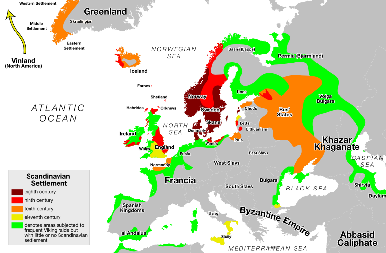 Expansion viking du VIIIe au XIe siècle